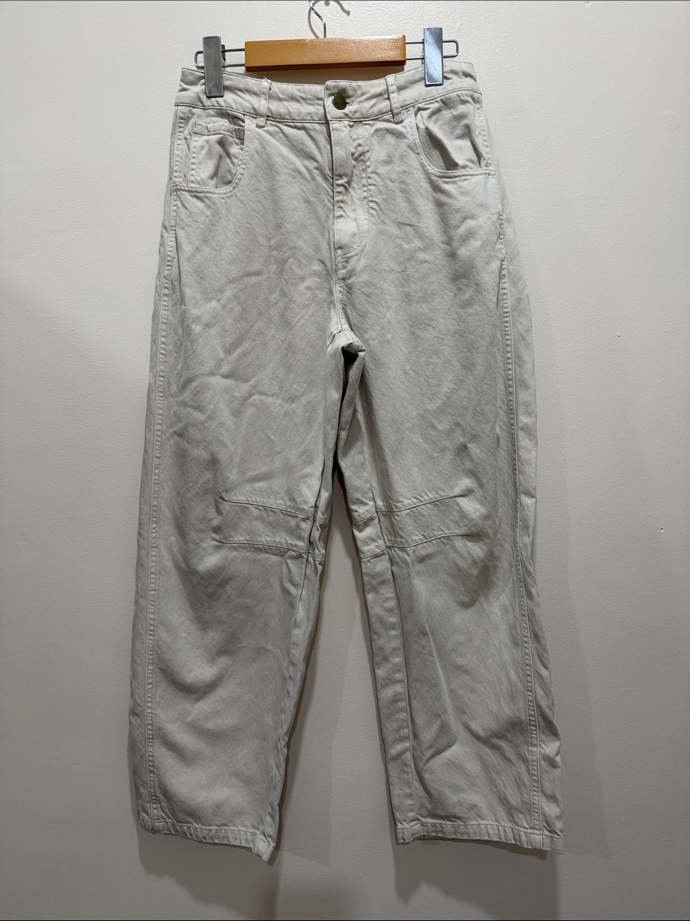 YFB Young Fabulous & Broke High-Rise Barrel Wide Leg Jeans in Bone